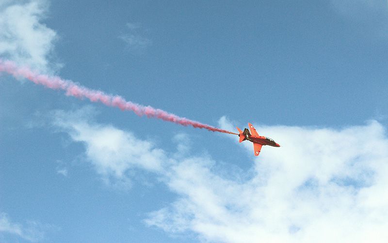 Orange Plane In The Sky